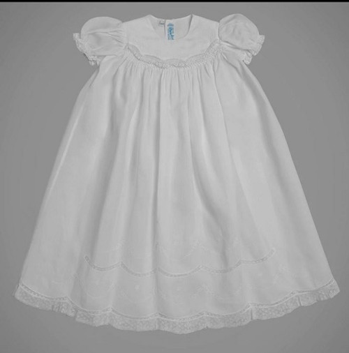 Girls Smocked Special Occasion Set White Newborn To 3 Mo.