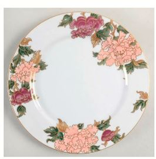 Cloisonne Peony White Fitz And Floyd Dinner Plate