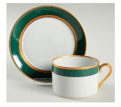 Renaissance Green Fitz and Floyd Cup and Saucer