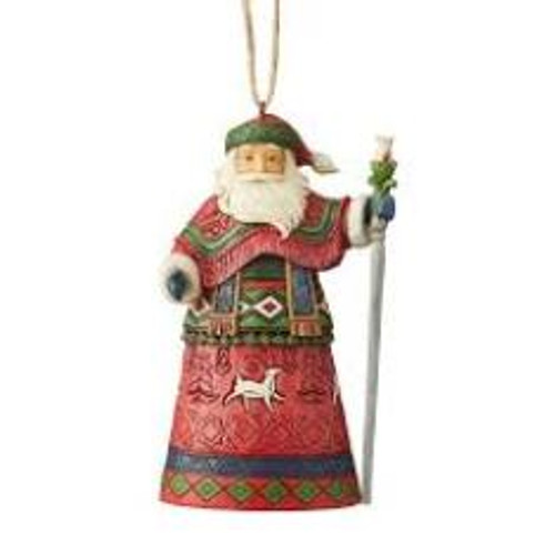 Lapland Santa With Staff Ornament Jim Shore Collectible