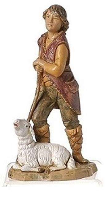 5 Inch Paul Shepherd With Sheep Nativity Figurine Fontanini