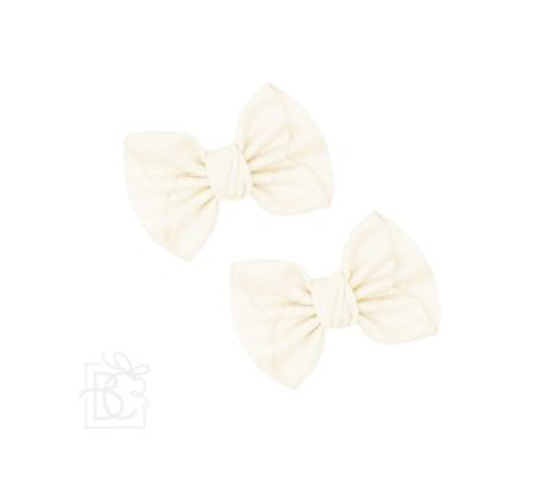 Bow Mini Anne Grosgrain Bow Antique White For Pigtails