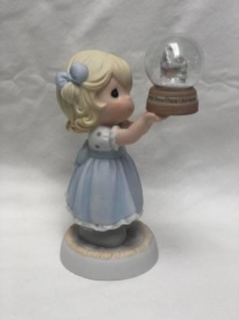 Girl With Snowglobe  Precious Moments Retired