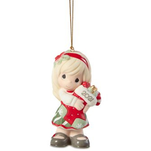Precious Moments Dated 2021 Girl Christmas Ornament