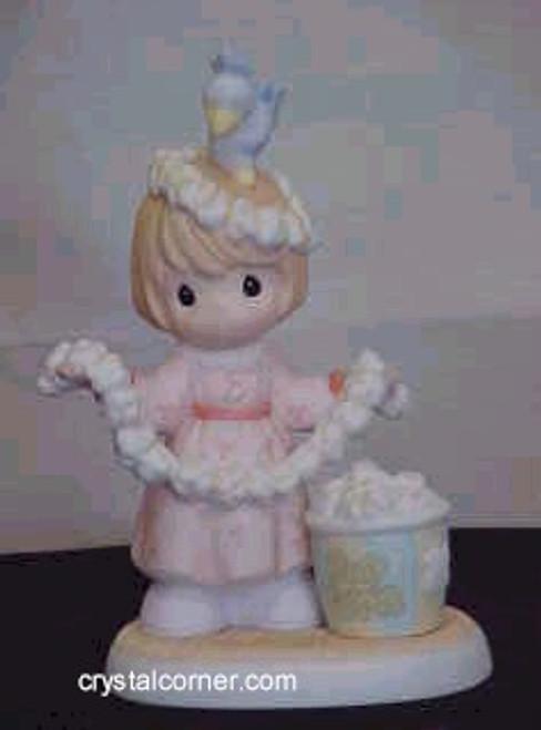 Girl Stringing Popcorn Retired