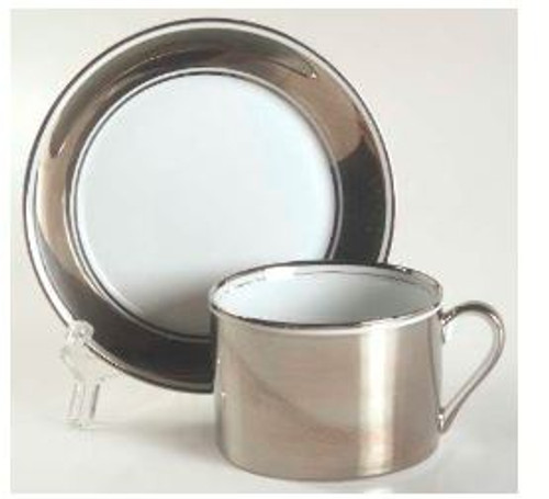 Platinum Rondelet Fitz And Floyd Cup And Saucer Platinum Rondelet Fitz And Floyd Cup And Saucer