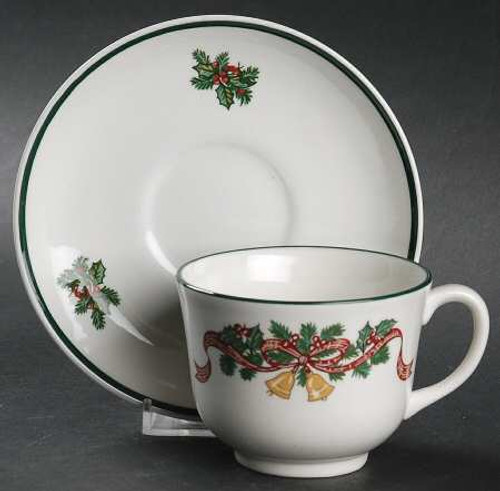 Victorian Christmas Johnson Cup And Saucer