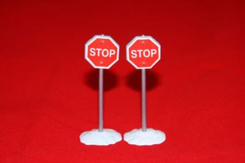 Set Of 2 Stop Signs Department 56 Accessories