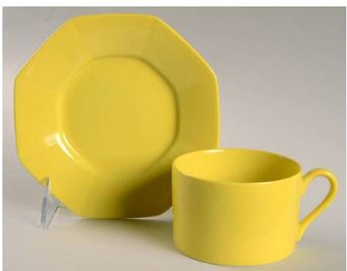 Total Color Yellow Fitz And Floyd Cup and Saucer