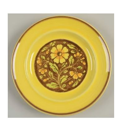 Spanish Yellow Round Salad Plate
