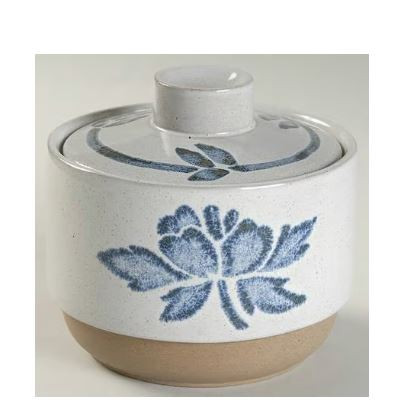 Blue Print Sugar and Lid