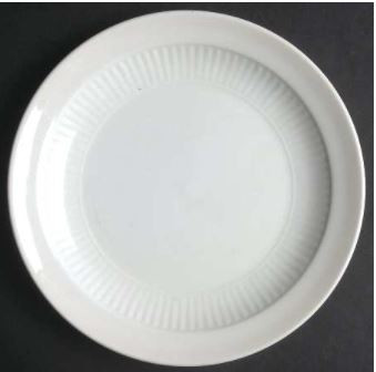 Empress White Round Salad Plate