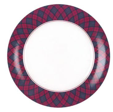 Tartan Plaid Round Salad Plate