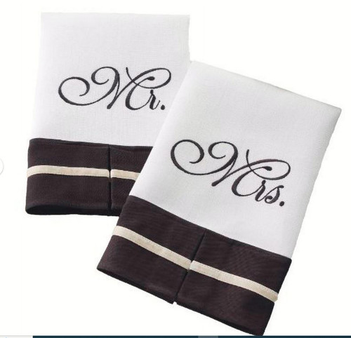 Mud Pie Linen Towels (Mr And Mrs)