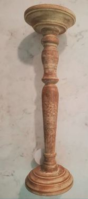 Mud Pie Small Beaded Distressed Candle Stick