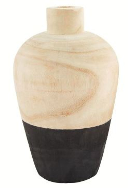 Mud Pie Black Paulownia Vase Large