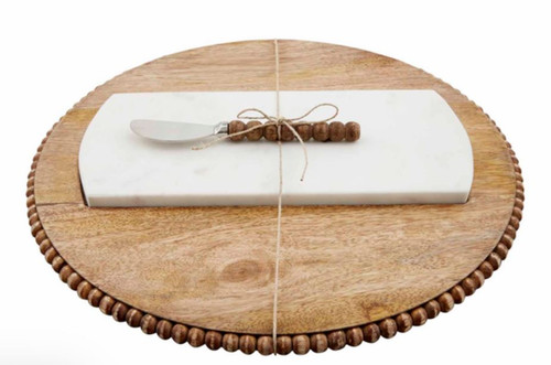 Beaded And Marble Serving Board Mud Pie