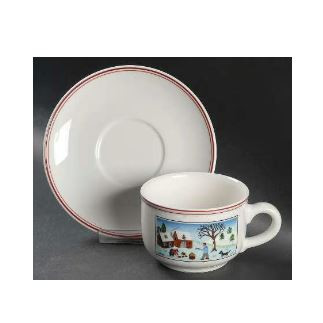 Naif Christmas Cup and Saucer