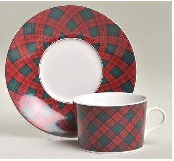 Tartan Plaid Cup and Saucer