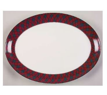 Tartan Plaid Large Oval Platter