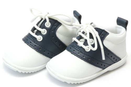 Austin Oxford White Navy Size 1 Angel Baby Shoes