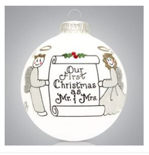 Heart Gifts By Teresa Ornaments Our First Christmas Asd Mr And Mrs. Wedding Ornaments
