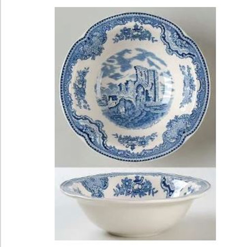 Old British Castles Blue Johnson Brothers Cereal
