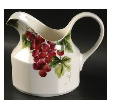 Vintage Grape Gravy Boat and Stand