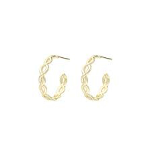 Bloom Mini Hoop Earrings Gold Natalie Wood Design
