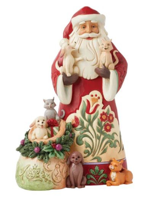 Santa With Pets Car Jim Shore