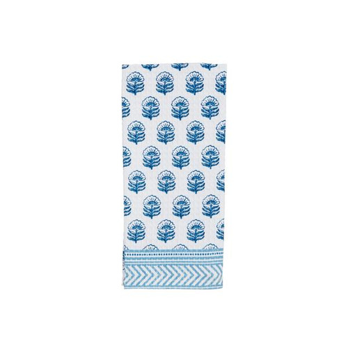 Mud Pie Gifts Blue And White Block Towel