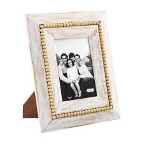 5X7 Gold Beaded Frame Mud Pie