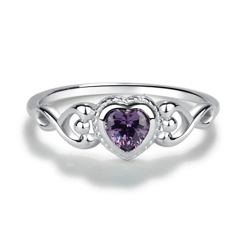 February Heart Ring Size 2 Cherished Moments