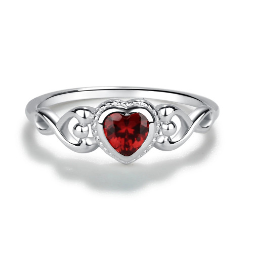 January Heart Ring Size 1 Cherished Moments