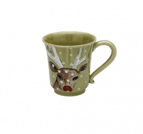 Deer Friends Green Mug