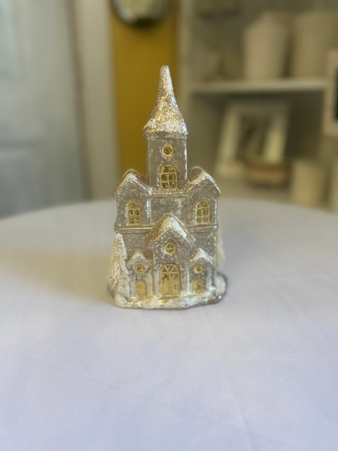 K & K GLITTERED LED SILVER MERCURY