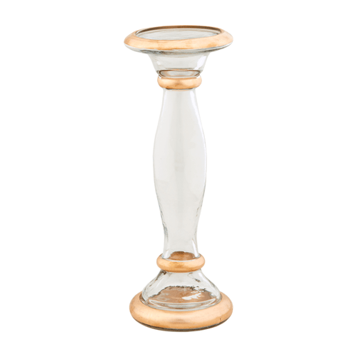 Small Gold Glass Candlesticks