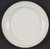 Beige Pinstripes Round Salad Plate