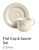 Grey Brushstrokes Cup and Saucer