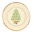 Holiday Tree Gold Round Salad Plate