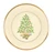 Holiday Tree Gold Round Salad Plate