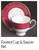 Crown Ruby Cup and Saucer - Wedgwood