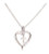 Dancing Cross Heart Necklace For Girls Sterling Silver