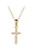 Cross Cz Necklace Girls Communion 14 In 14K Gold-Plated Kids