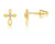 Earrings 14K Gold Plated Infinity Cross Earrings