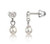Daisy With Dangling Pearls Earrings For Girls