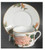Cloissone Peony White Cup And Saucer