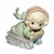 1999 Girl On Sled Ornament Pre - 1999 Girl On Sled Ornament Precious Moments
