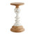Mud Pie Gifts Small Wooden  Rustic Candlestick Mud Pie Gifts
