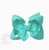 Aqua Grosgrain Bow With Knot On Large Alligator Clip
